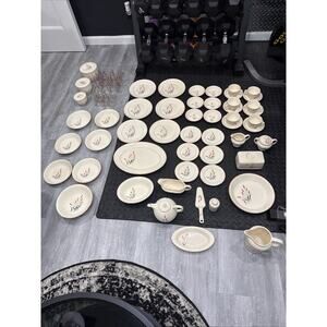 Universal Potteries Inc Ovenproof Sears Roebuck & Co Cattail Set Of 64